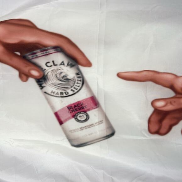 funny Creation of Man White Claw banner 55” x 33.5” - Picture 2 of 3